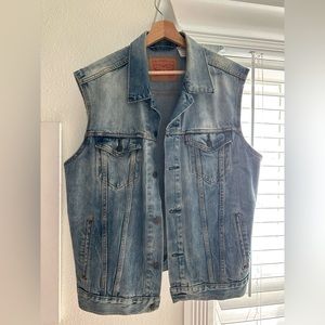 Genuine Levi Denim Vest Size Large